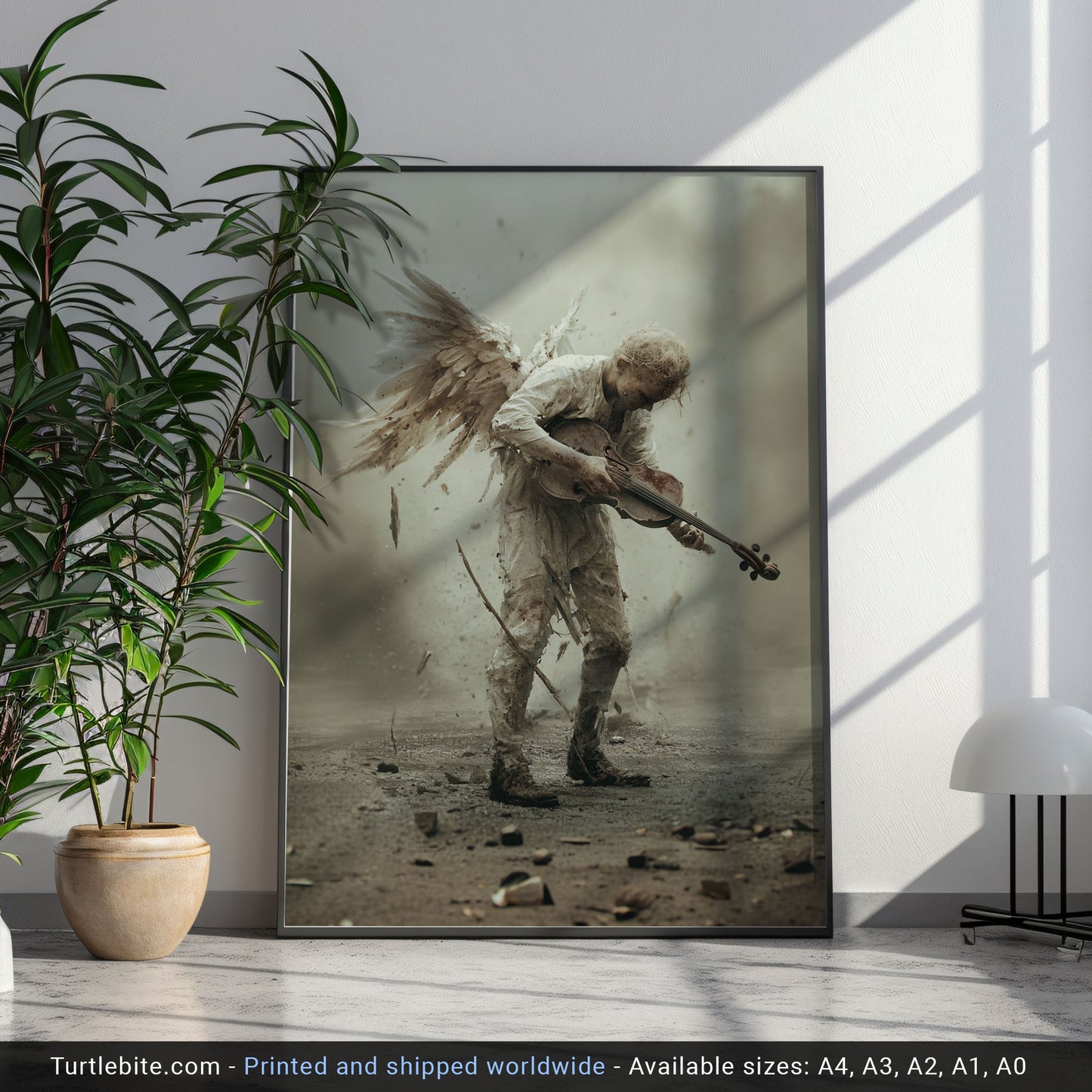 Heavy Metal Angel Painting Poster, Dark Academia Print, Victorian Romance Wall Art