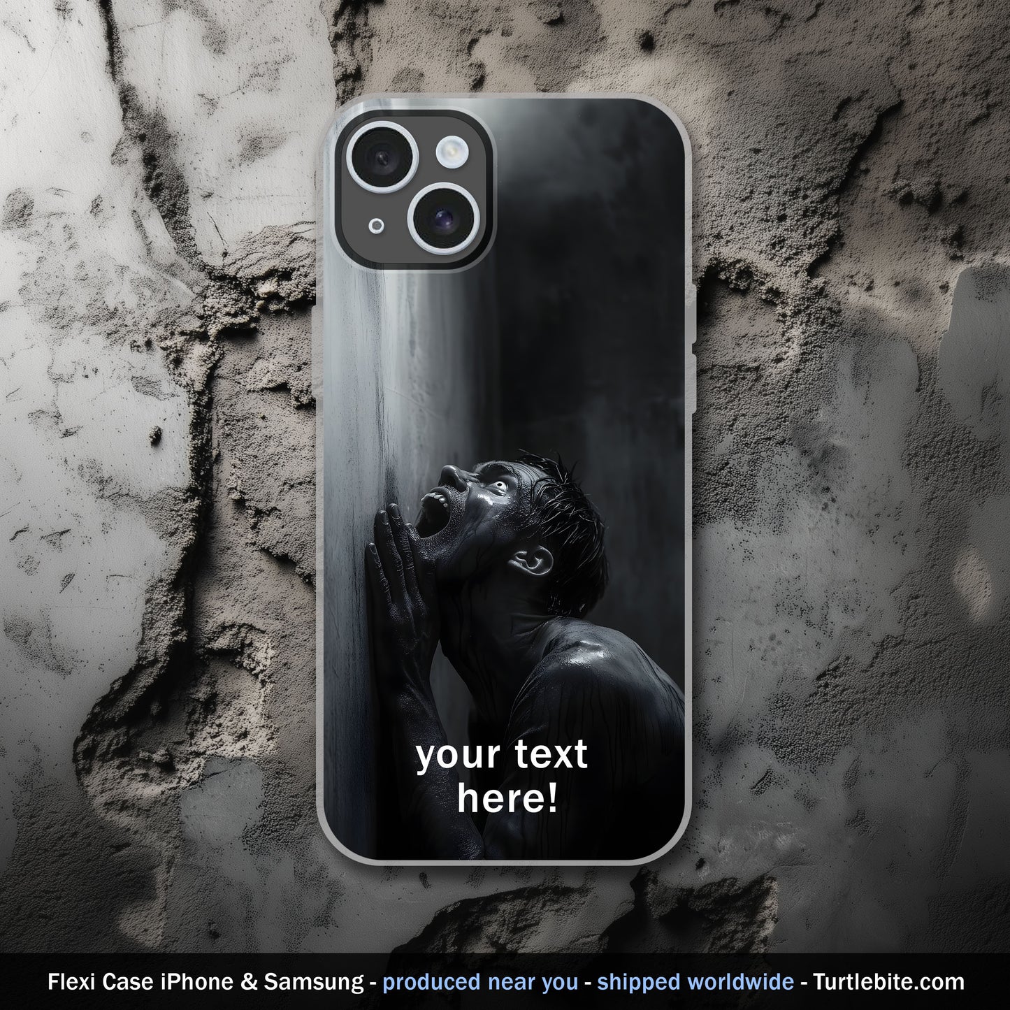 Chilling 'Is Anybody Up There?' Horror Phone Case, Personalizable Creepy Dark Art for iPhone and Samsung