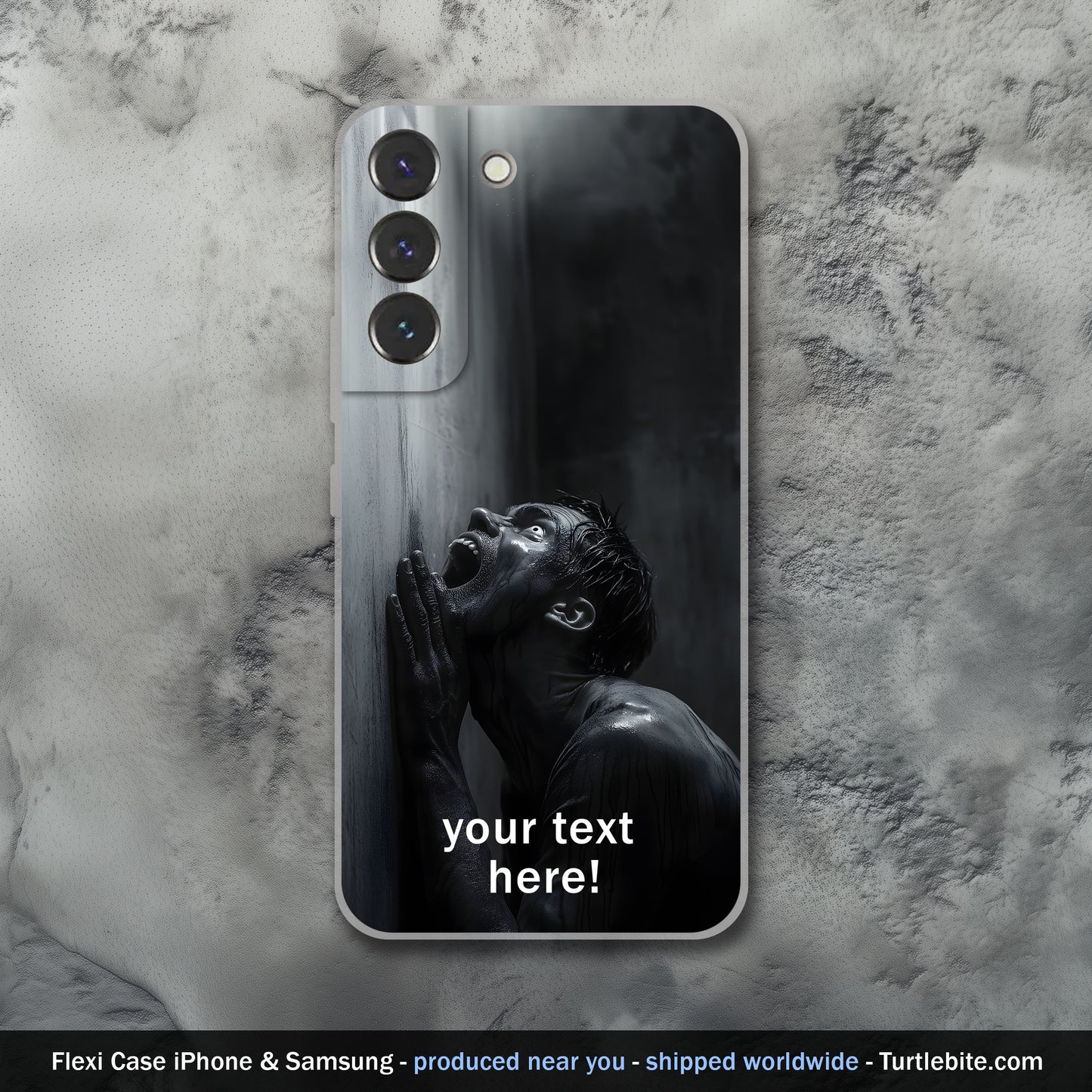 Chilling 'Is Anybody Up There?' Horror Phone Case, Personalizable Creepy Dark Art for iPhone and Samsung