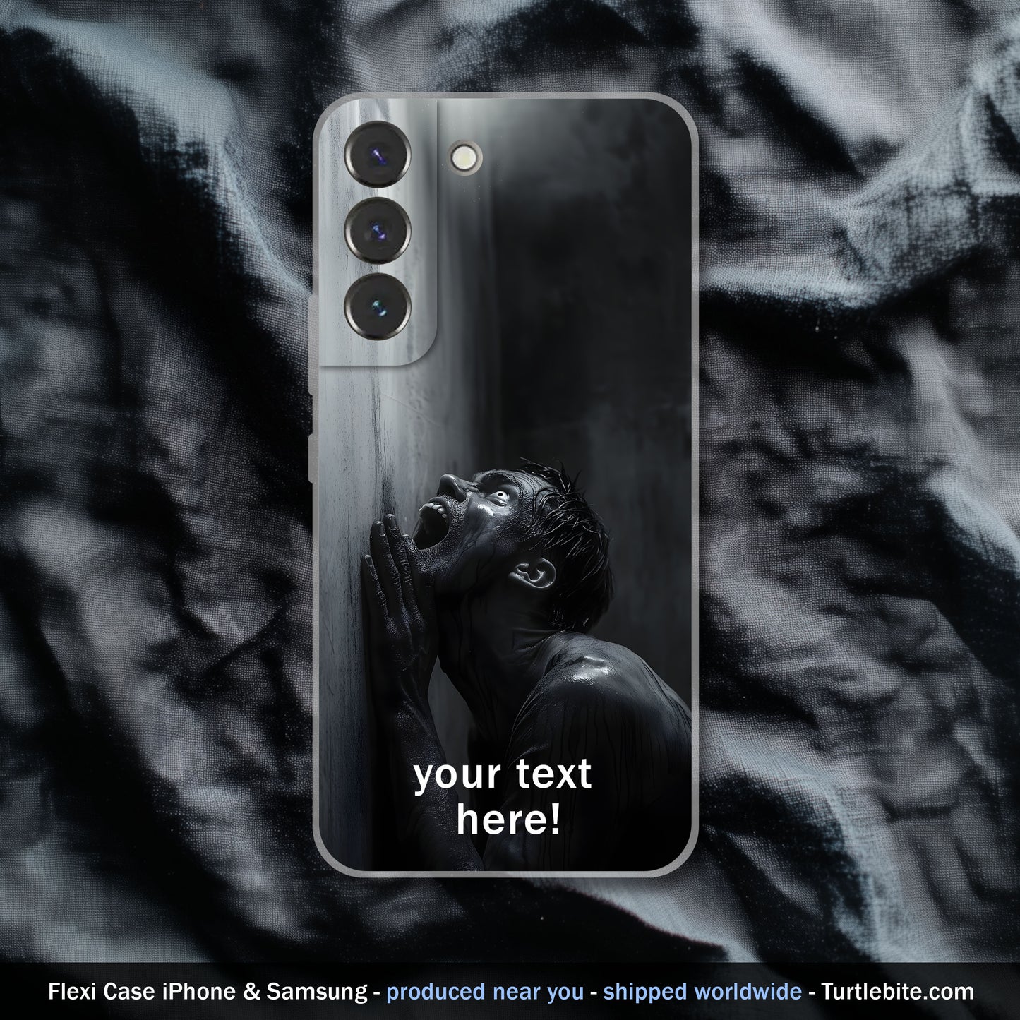 Chilling 'Is Anybody Up There?' Horror Phone Case, Personalizable Creepy Dark Art for iPhone and Samsung