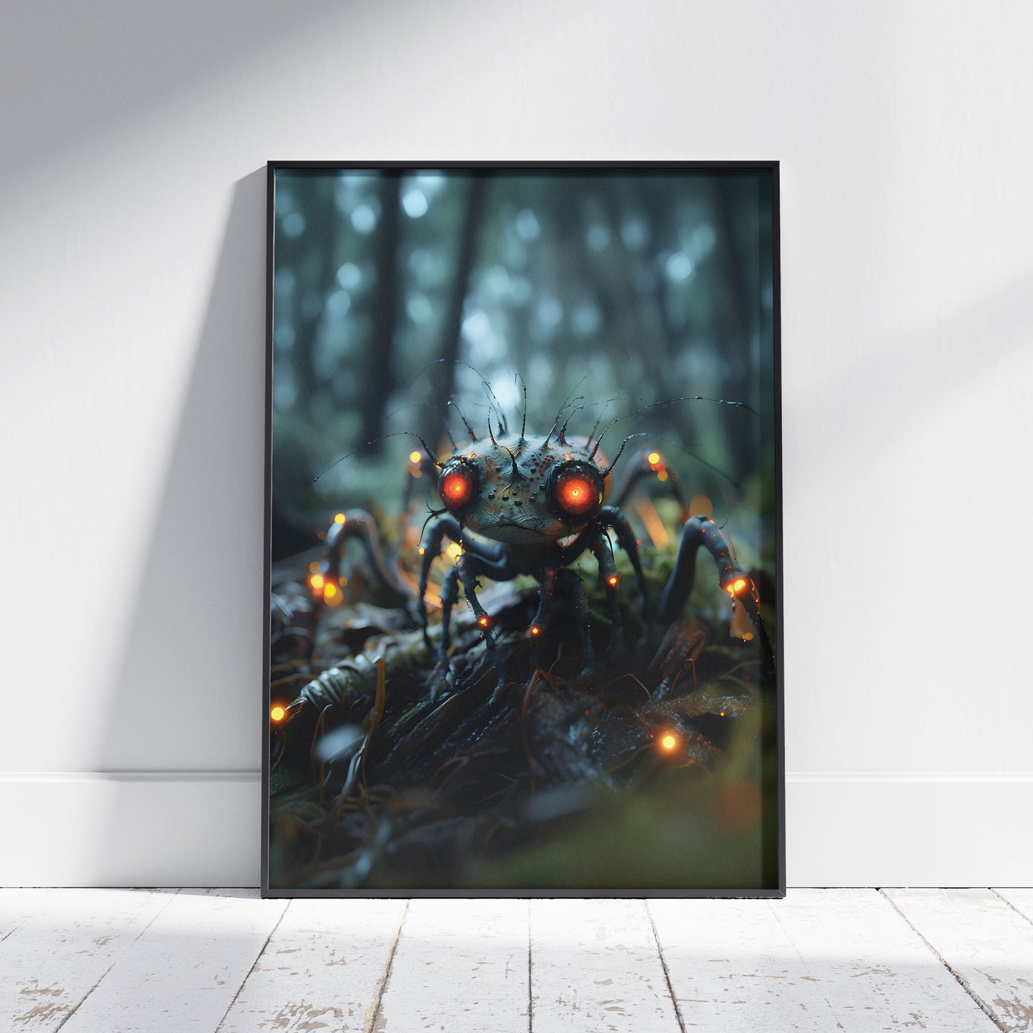 Glowing Fantasy Creature in the Woods - Creepy Gothic Wall Decor