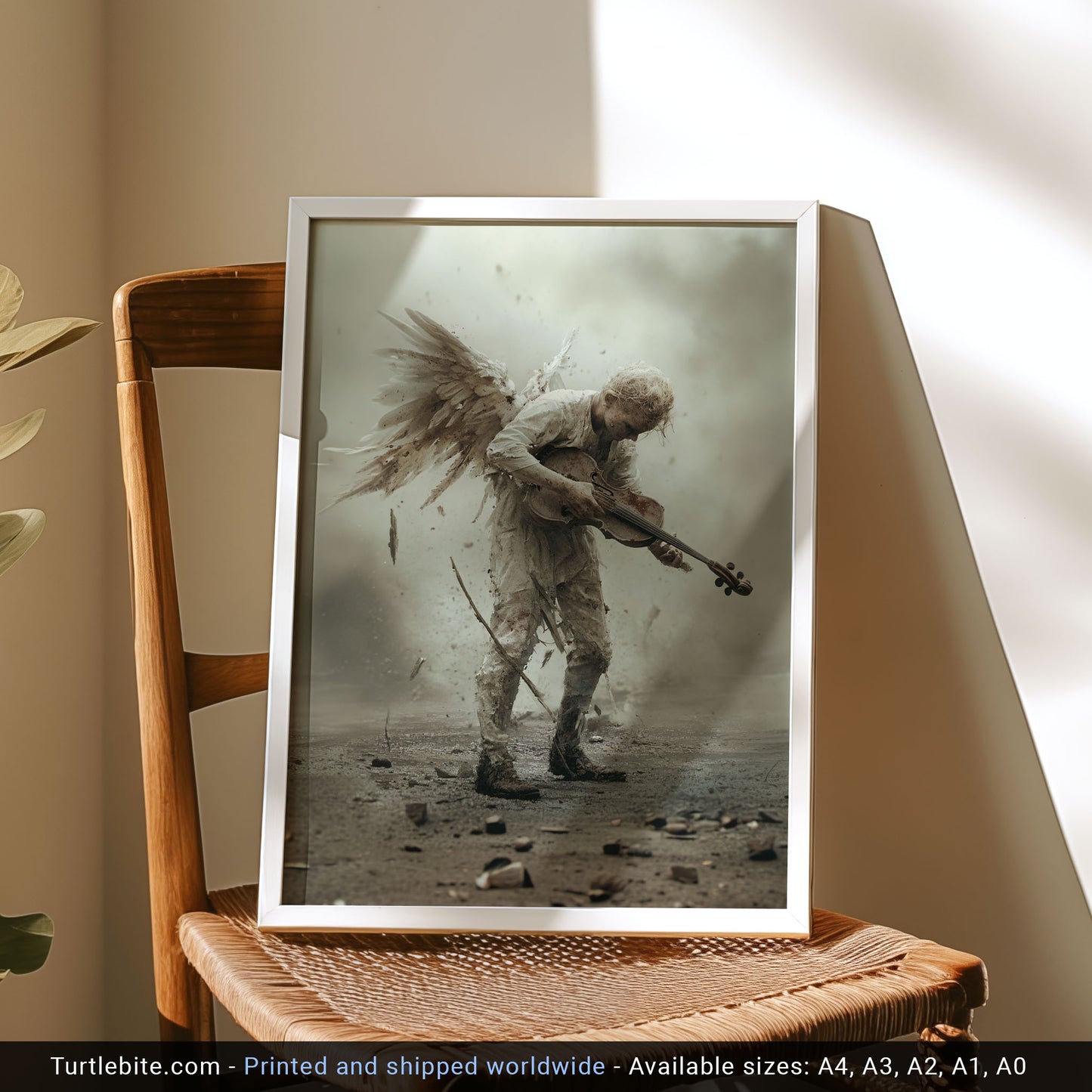 Heavy Metal Angel Painting Poster, Dark Academia Print, Victorian Romance Wall Art