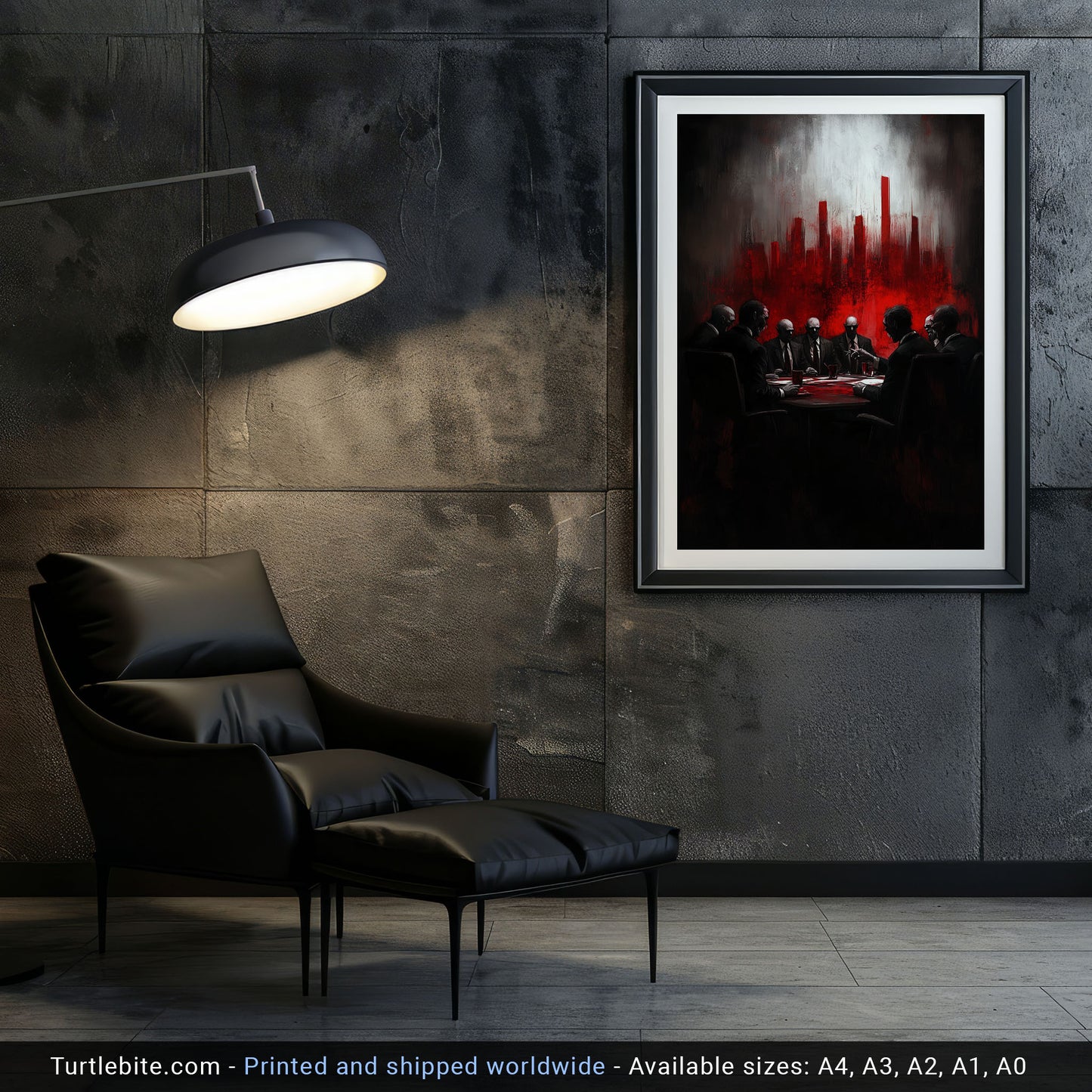 Meeting of the Vampires Poster Painting, Eerie Wall Art for Dark Decor Lovers