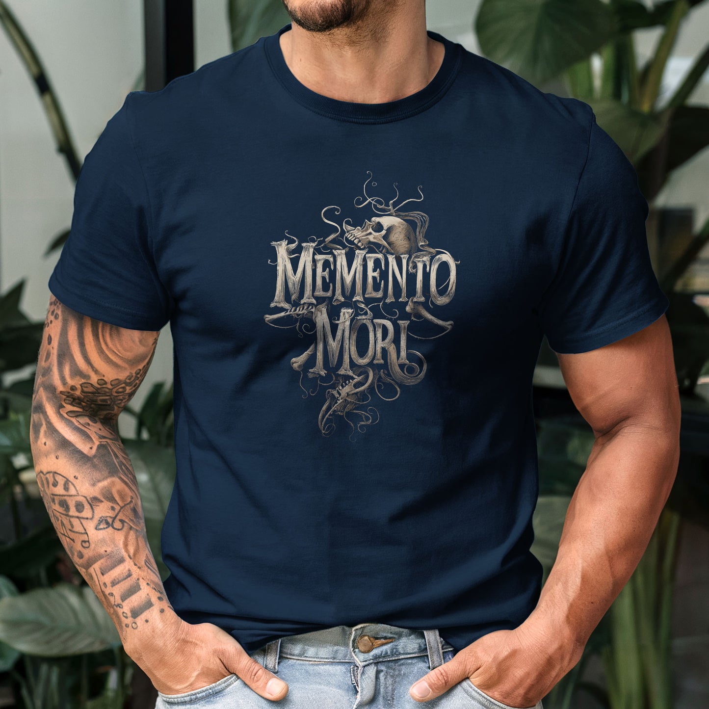 Memento Mori Skull T-Shirt, Dark Art Gothic Clothing