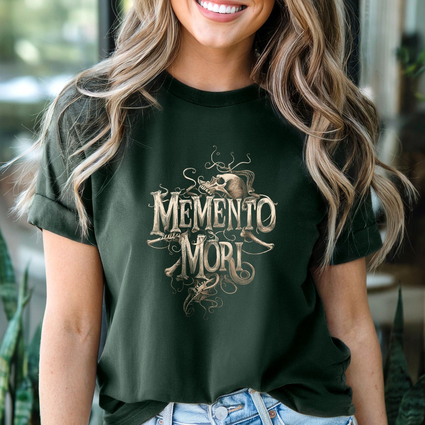 Memento Mori Skull T-Shirt, Dark Art Gothic Clothing