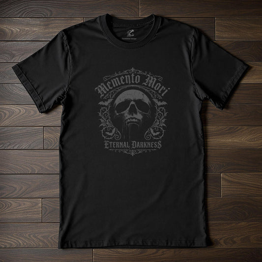 Memento Mori Skull Tee – Gothic Bats & Blood T-Shirt