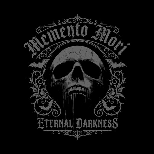 Memento Mori Skull Tee – Gothic Bats & Blood T-Shirt