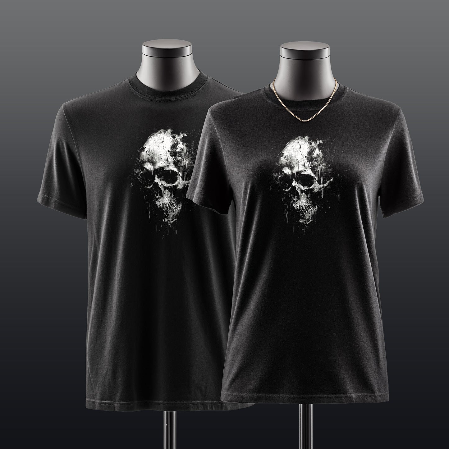Horror grunge skull t-shirt macabre dark art gift for him or her
