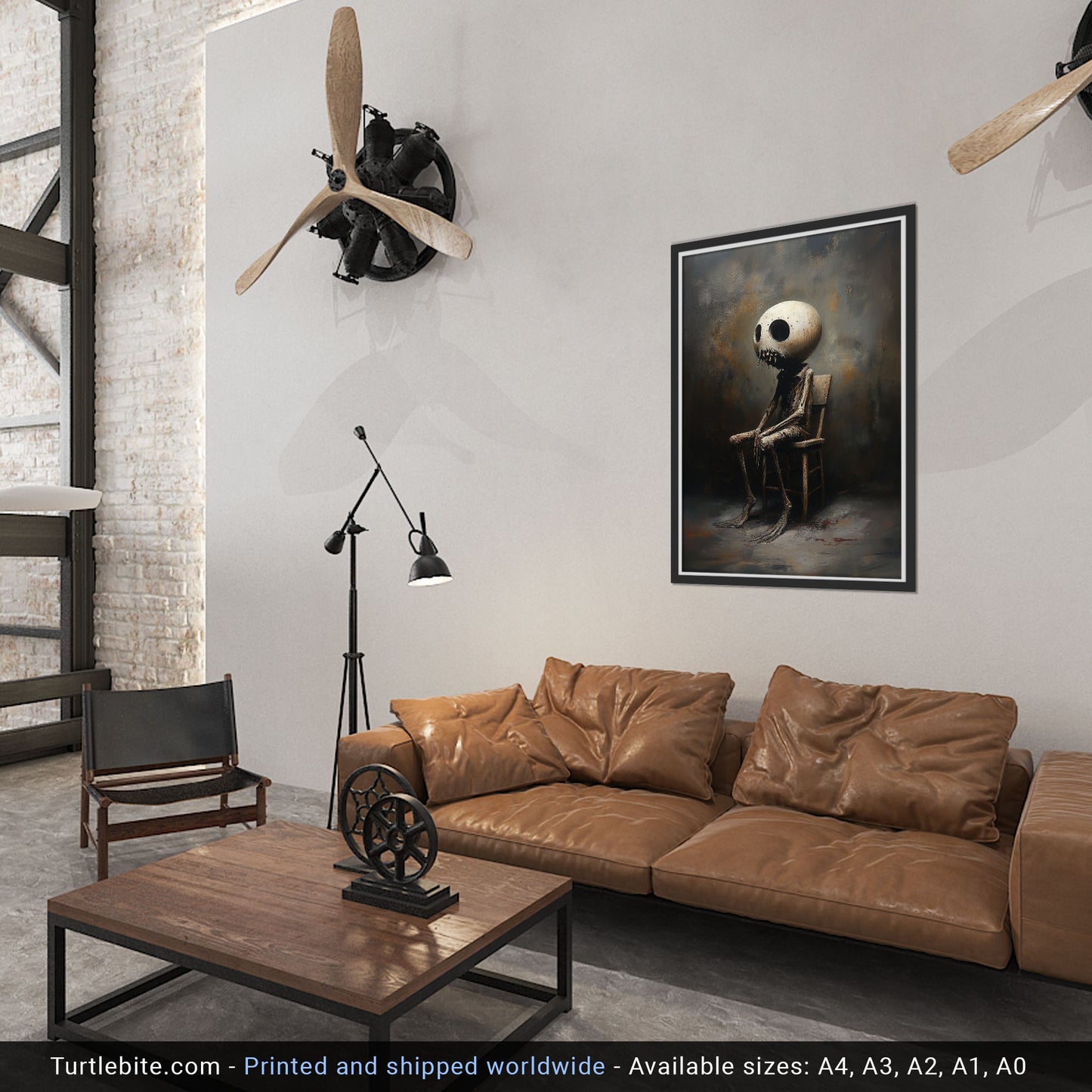 Moody Silent Waiting Painting Poster - Dark Aesthetic Wall Art