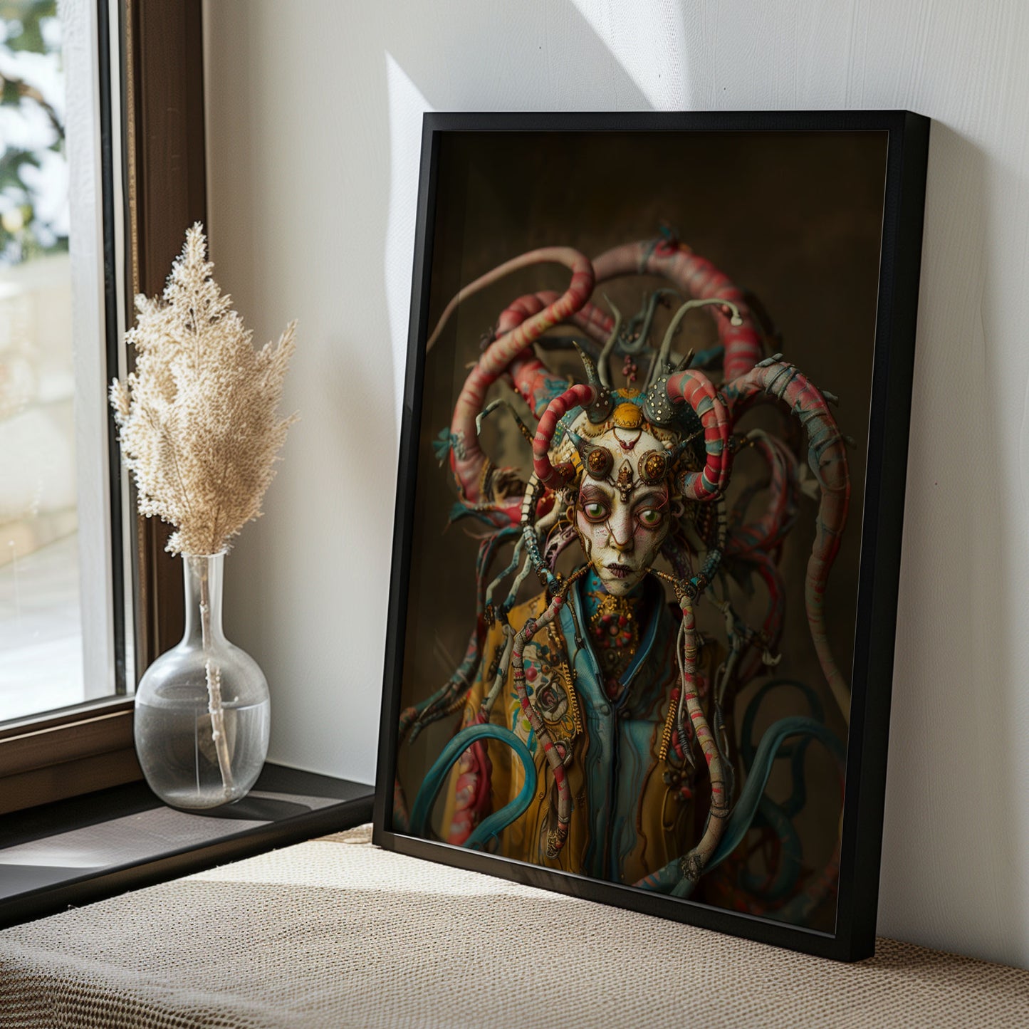 Mysterious Medusa Wall Decor - Unique Ghostly Weirdcore Art Print