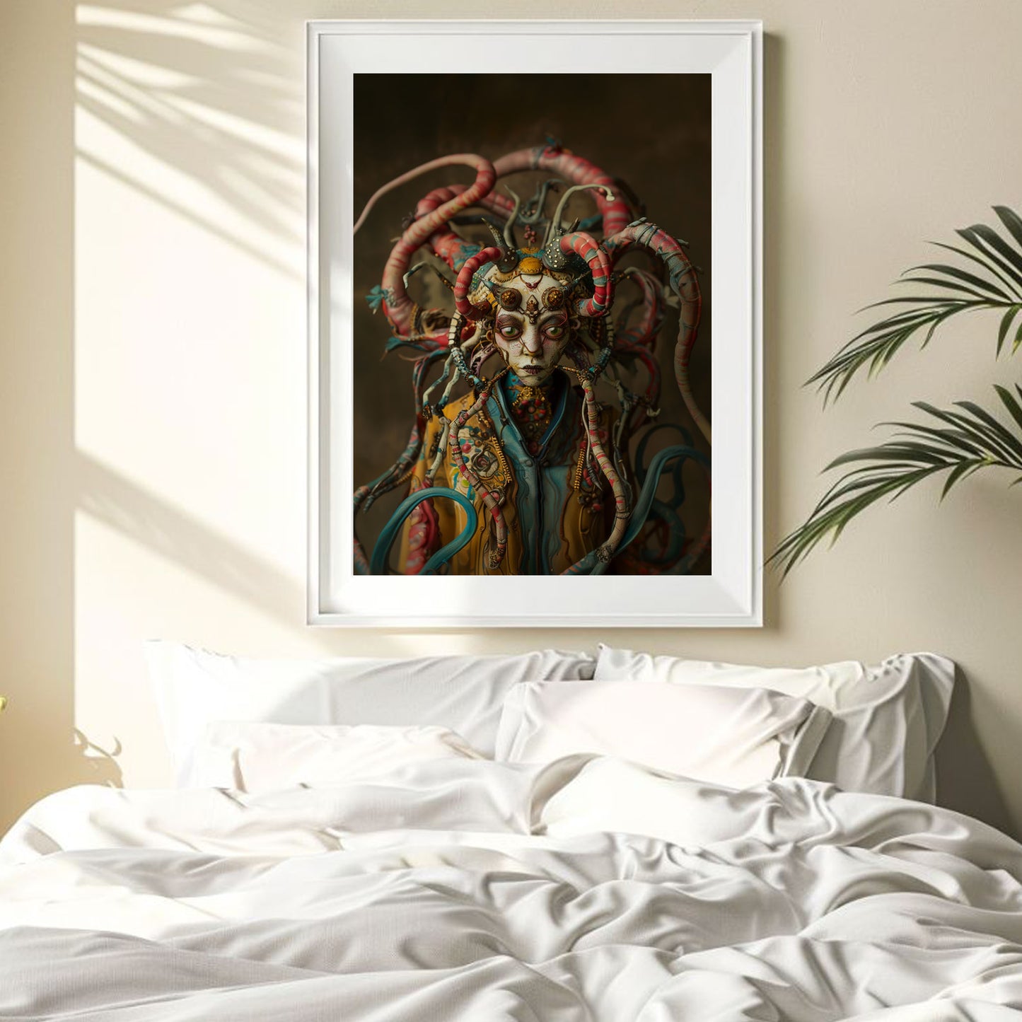 Mysterious Medusa Wall Decor - Unique Ghostly Weirdcore Art Print