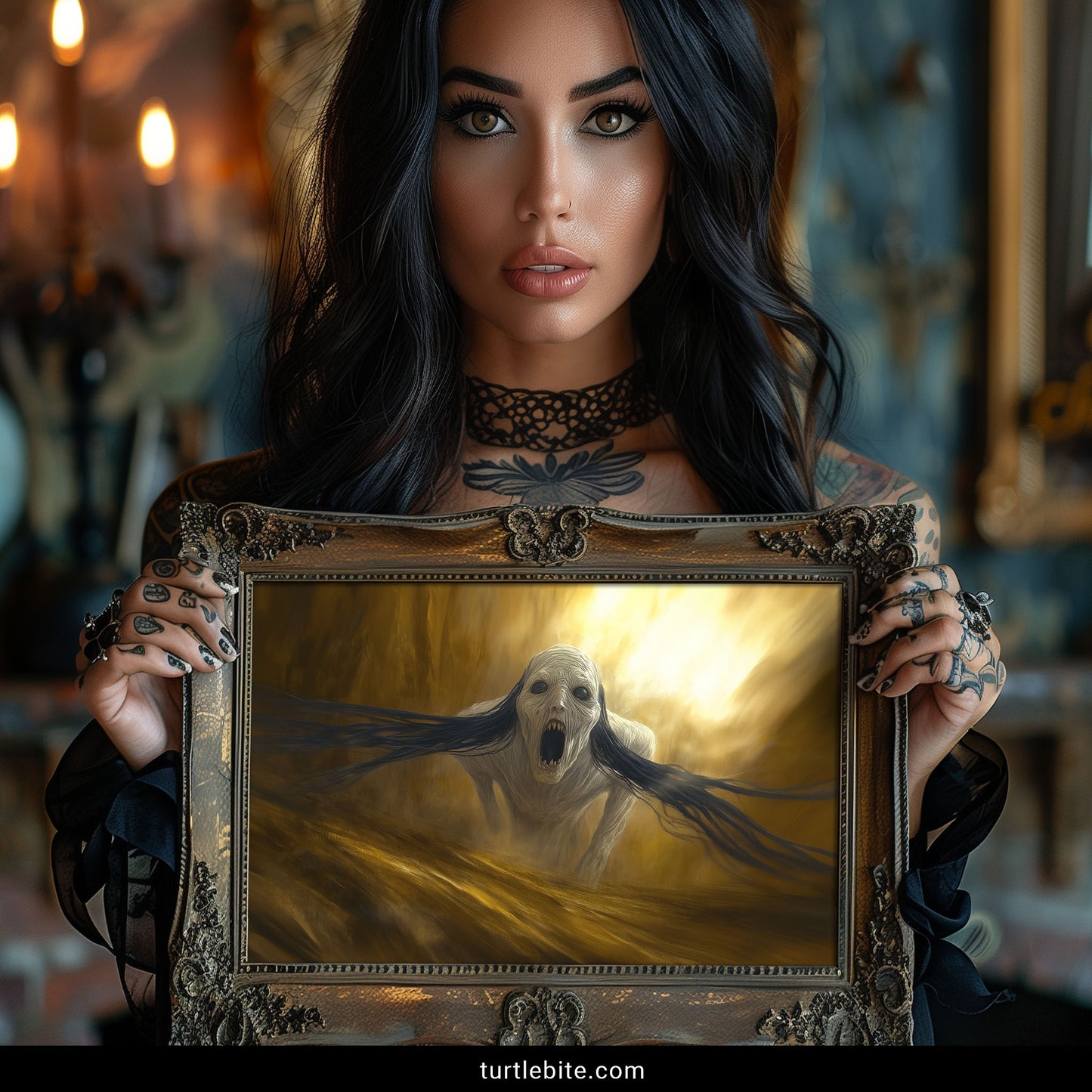 Nightmare Art Print, Dark Fantasy Gothic Horror Poster