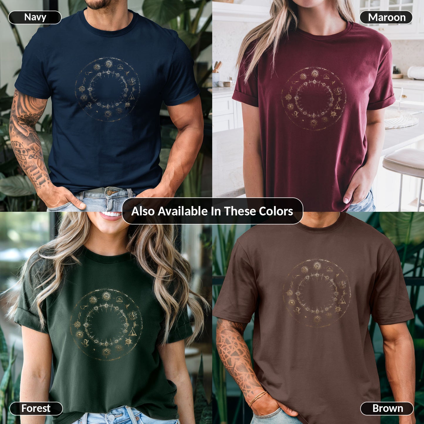 Occult Celestial Circle T-Shirt, Witchy Gothic Fashion