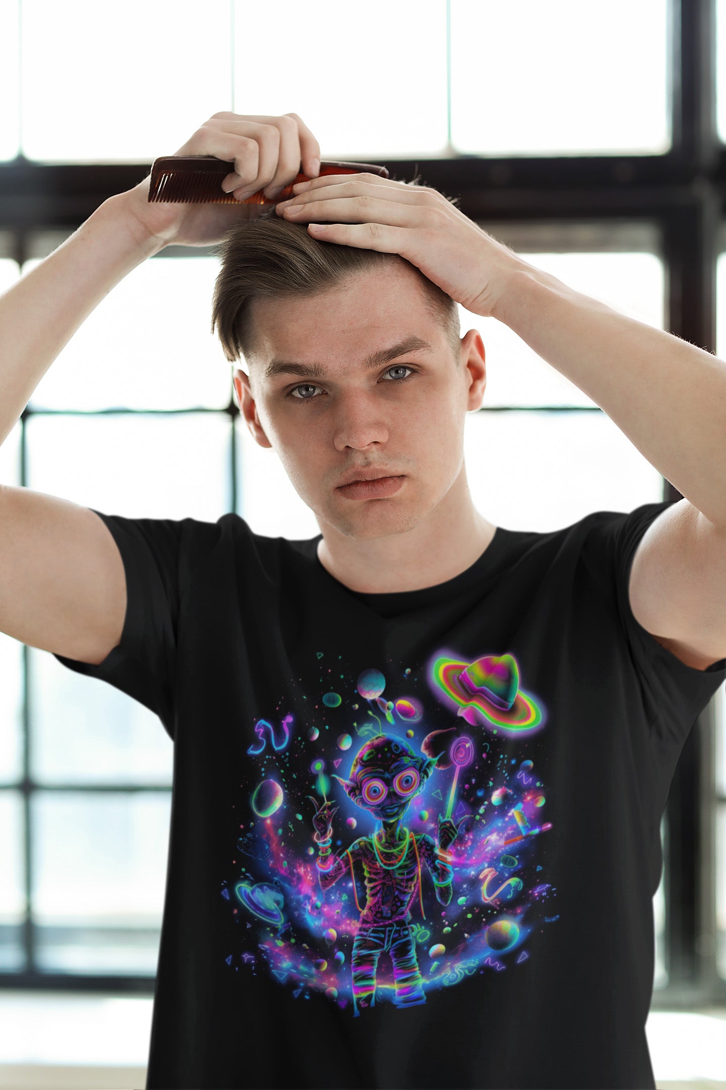 Rave Neon Trippy Techno T-Shirt