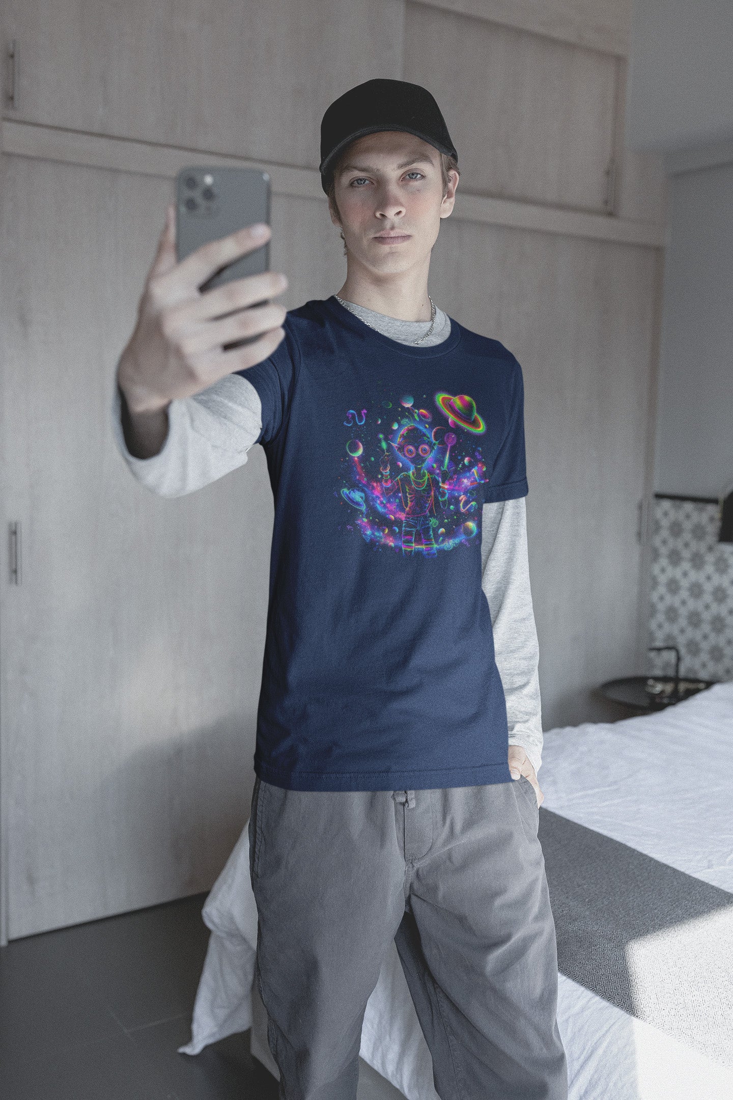Rave Neon Trippy Techno T-Shirt