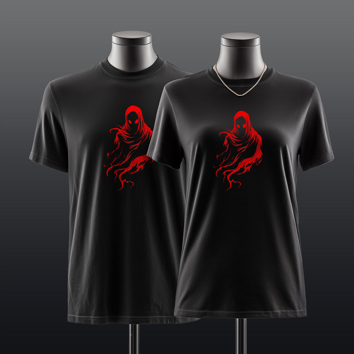 Red Death Ghost Gothic T-Shirt - Dark Art Horror Tee