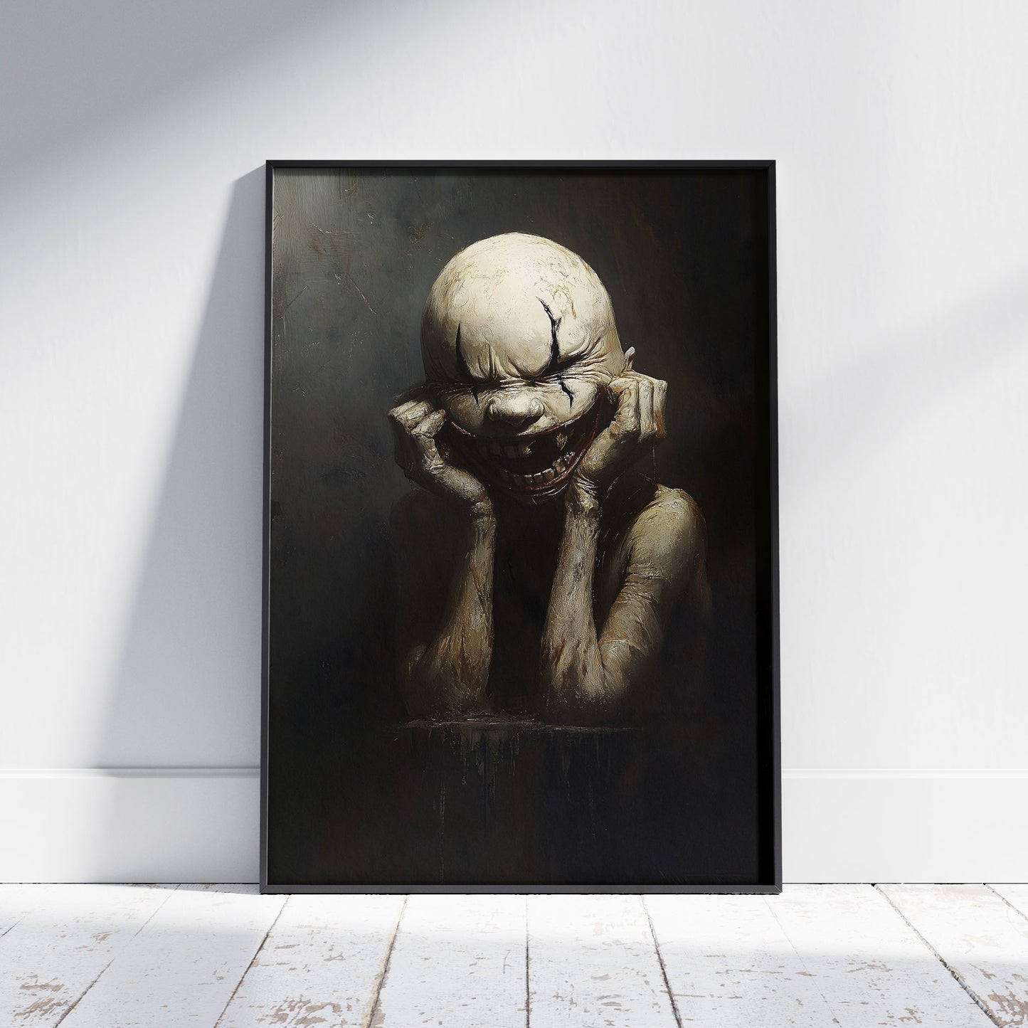 Sarcastic Dark Circus Clown Poster - Halloween Wall Decor for Quirky Homes - Gothic Clowncore Print - Spooky Wall Art for Eccentric Souls