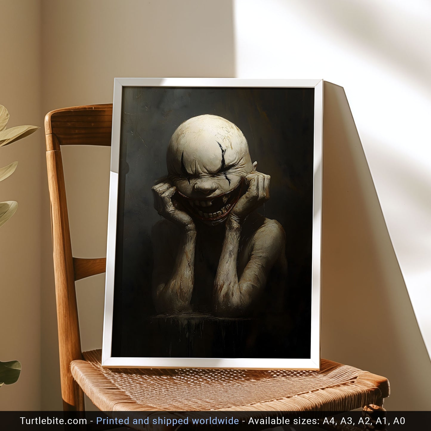 Sarcastic Dark Circus Clown Poster - Halloween Wall Decor for Quirky Homes - Gothic Clowncore Print - Spooky Wall Art for Eccentric Souls