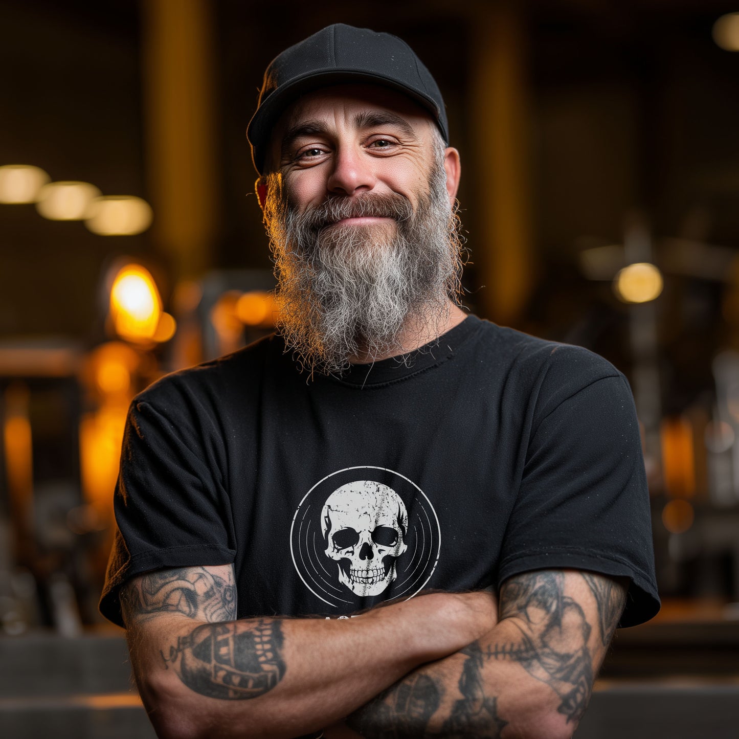 Morbid humor t-shirt displaying skeleton graphic with contradictory decomposing message