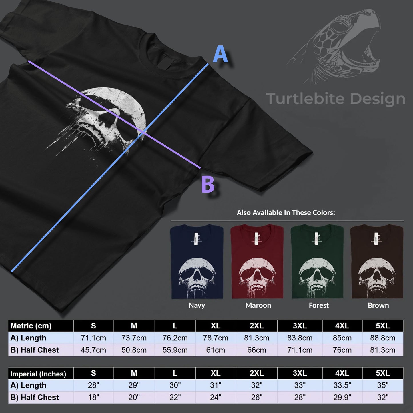 Dripping Skull Graphic Tee – Gothic Horror T-Shirt