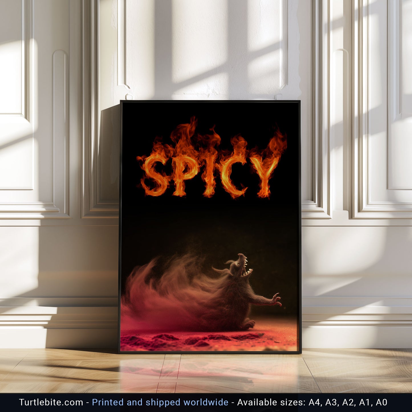 Spicy Kitchen Art - Fire Wall Poster | Hot Sauce Gift