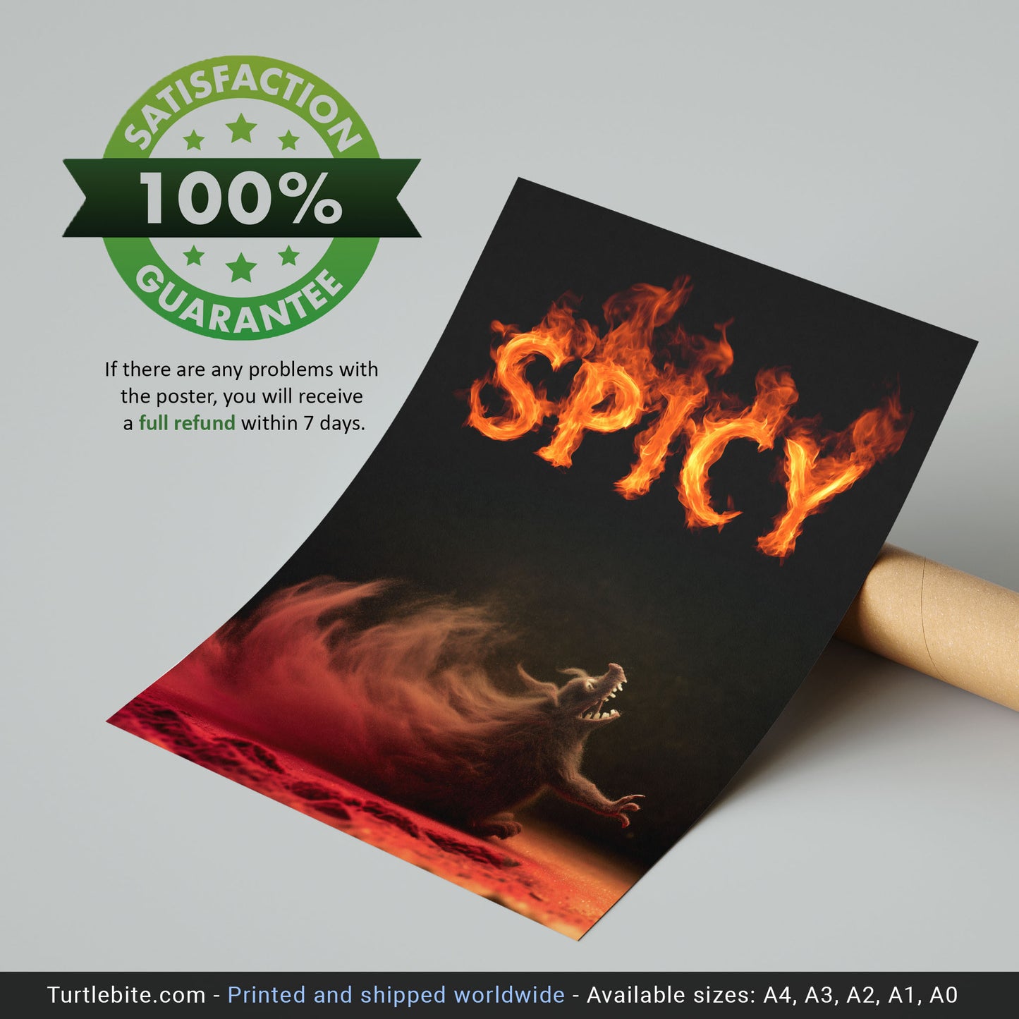 Spicy Kitchen Art - Fire Wall Poster | Hot Sauce Gift
