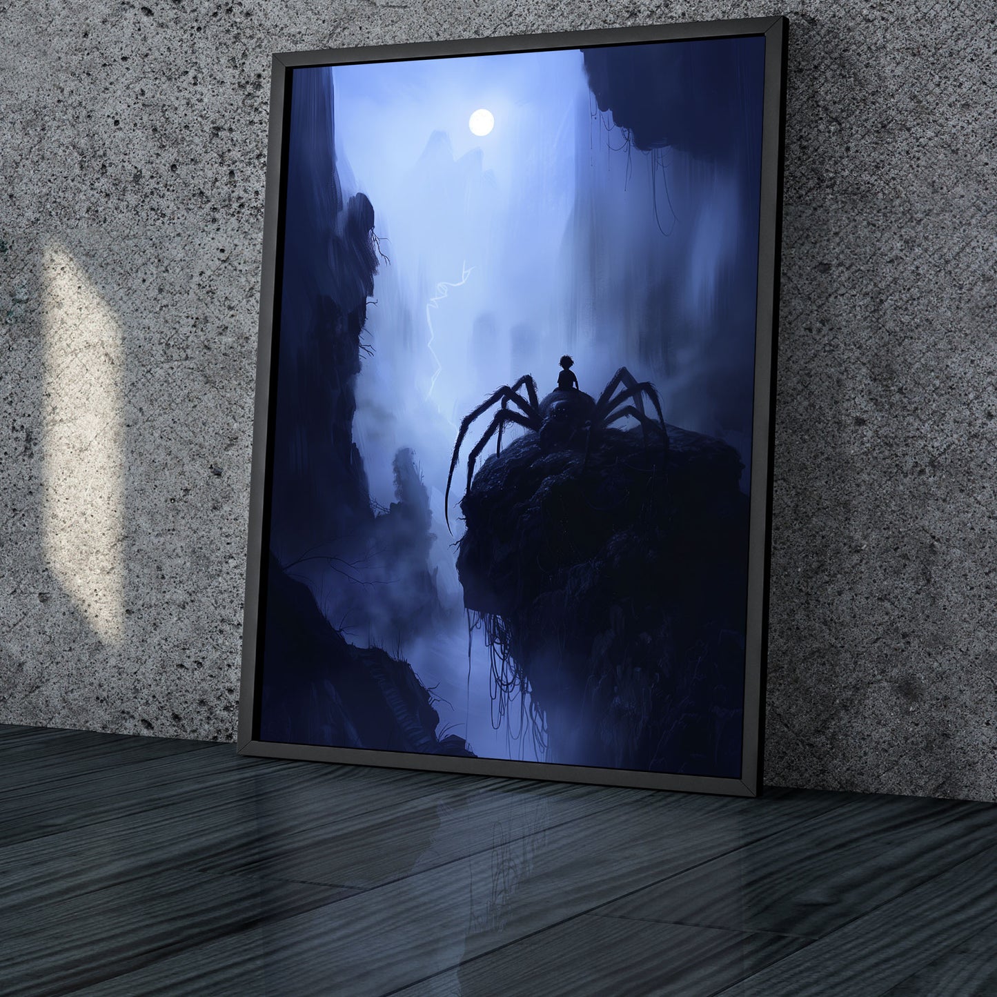 Poster of Spiderboy Having a Nightly Break on a Huge Spider
