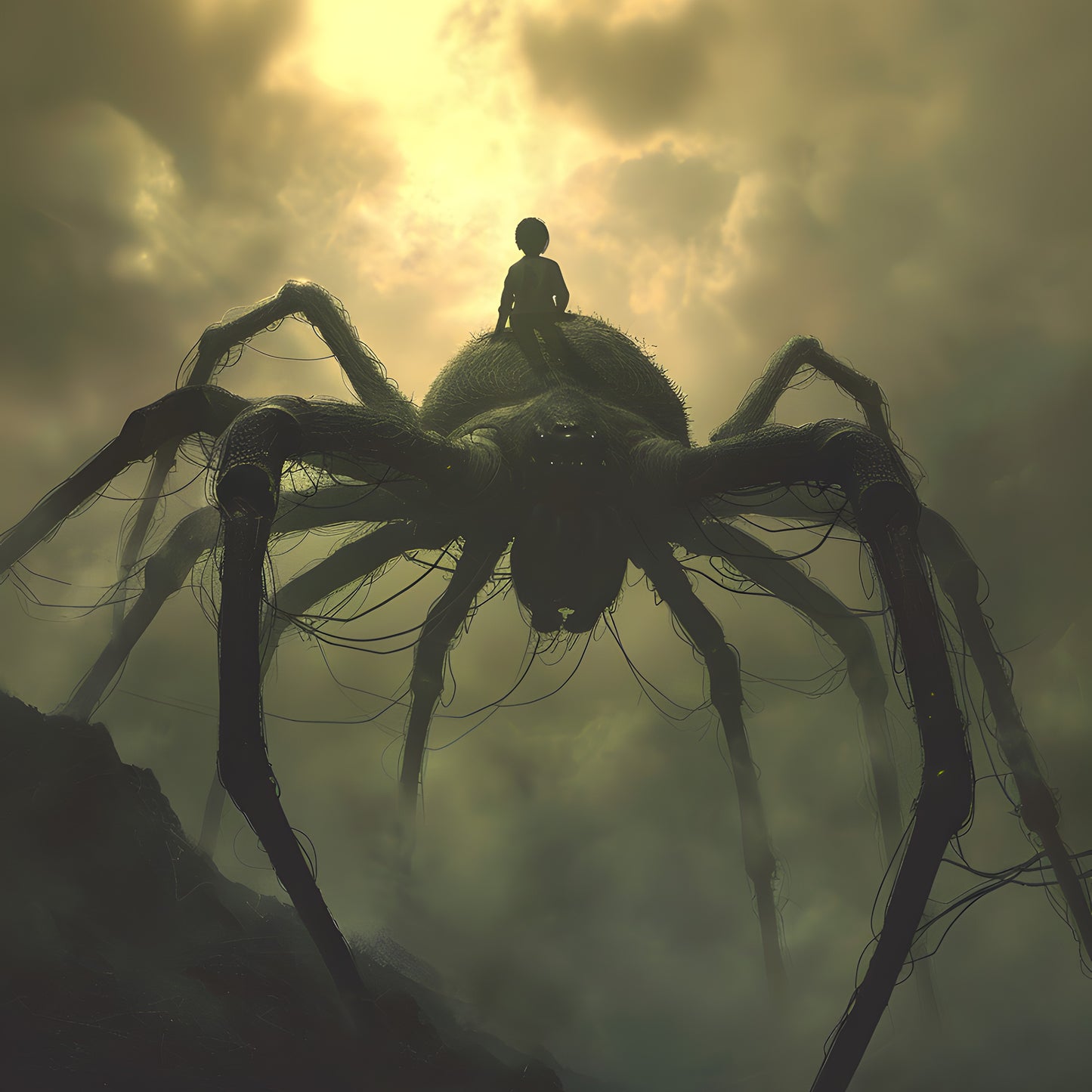 Spooky Spiderboy Wall Art: Huge Creepy Spider Poster - Gothic Print