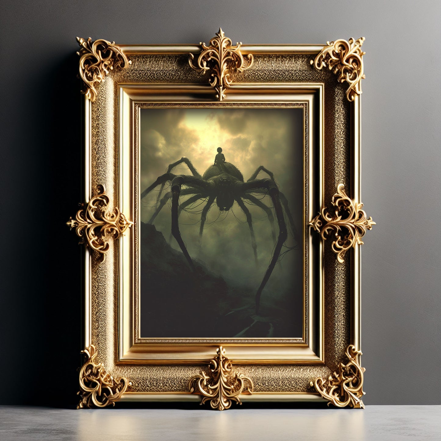 Spooky Spiderboy Wall Art: Huge Creepy Spider Poster - Gothic Print