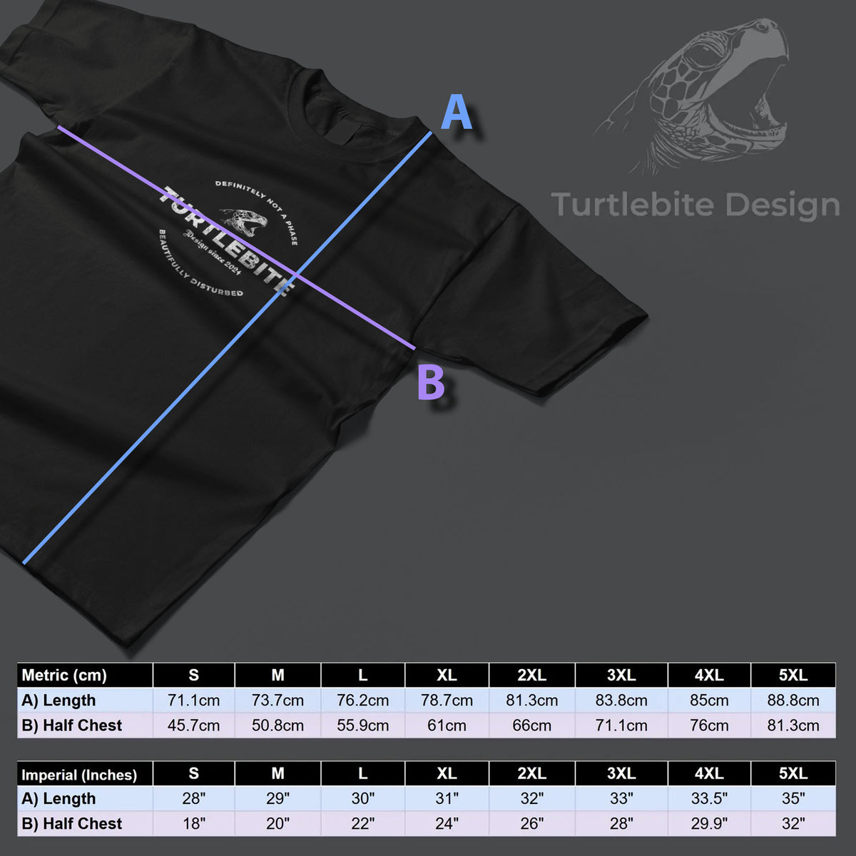 Turtlebite Gothic Tee – Definitely Not a Phase T-Shirt