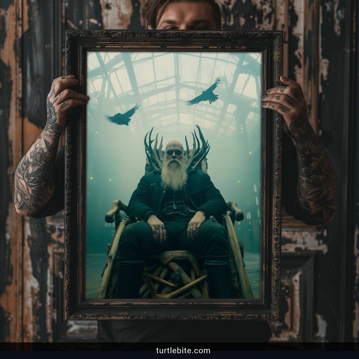 Viking Wall Art - Dark Norse Warrior King Poster Print