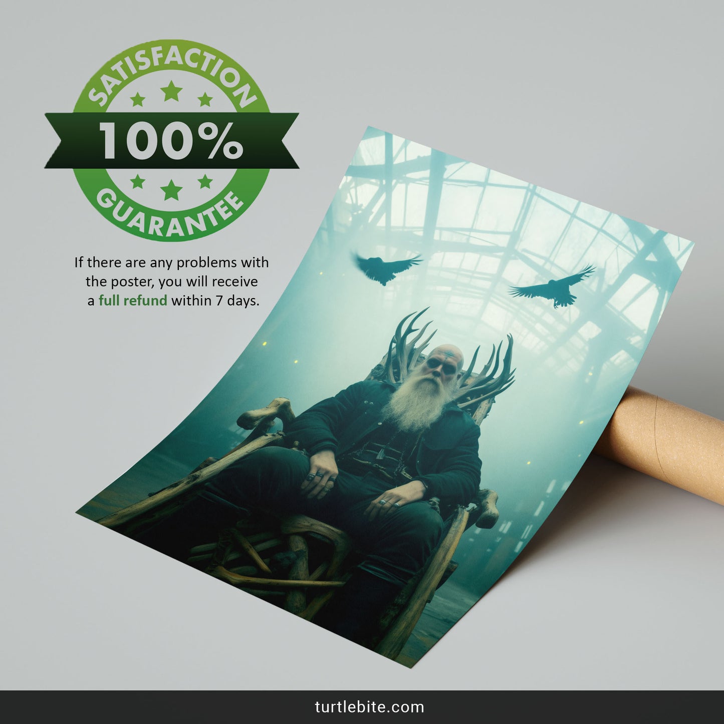 Viking Wall Art - Dark Norse Warrior King Poster Print